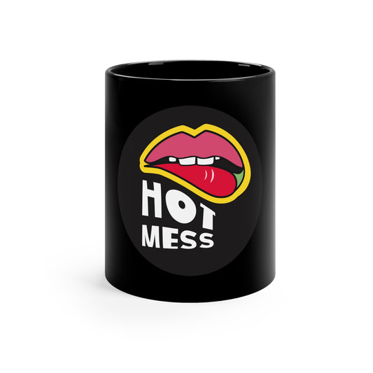 Hot Mess 11 oz Black Mug