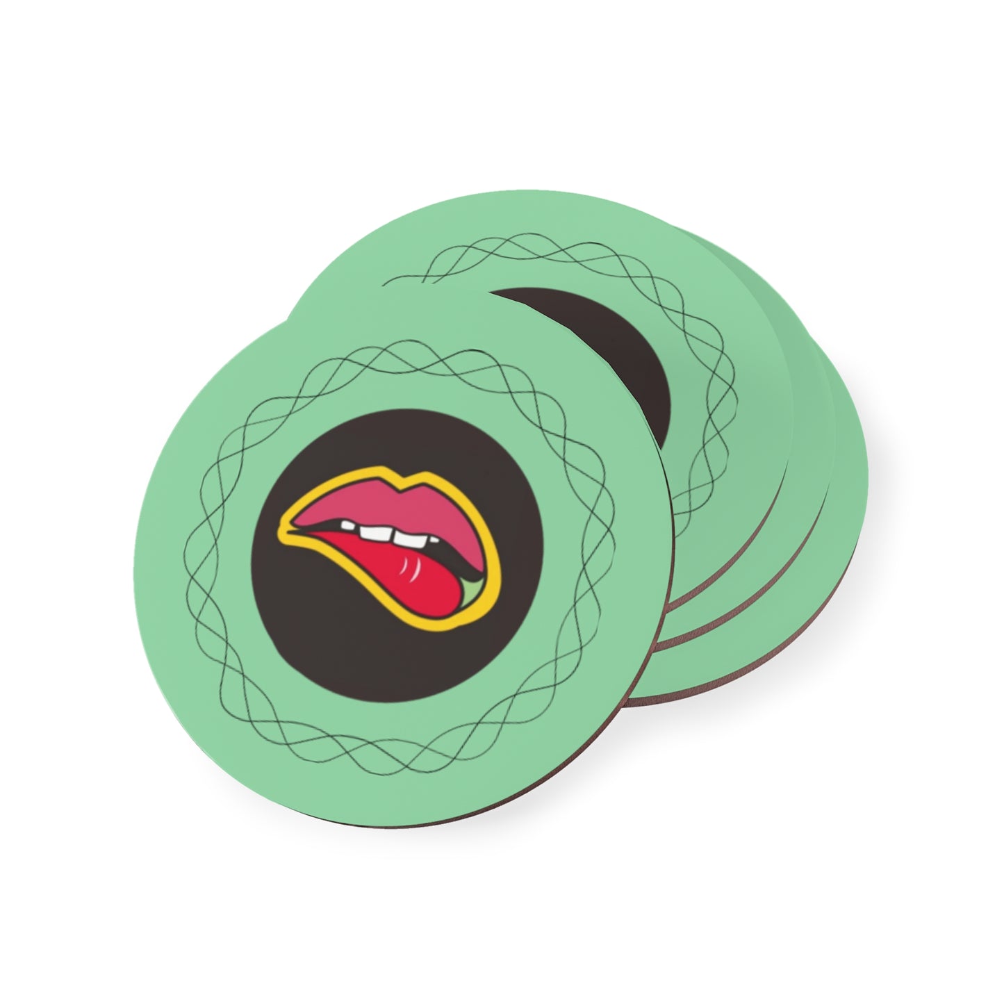 Hot Mess 4-Set Green Coasters