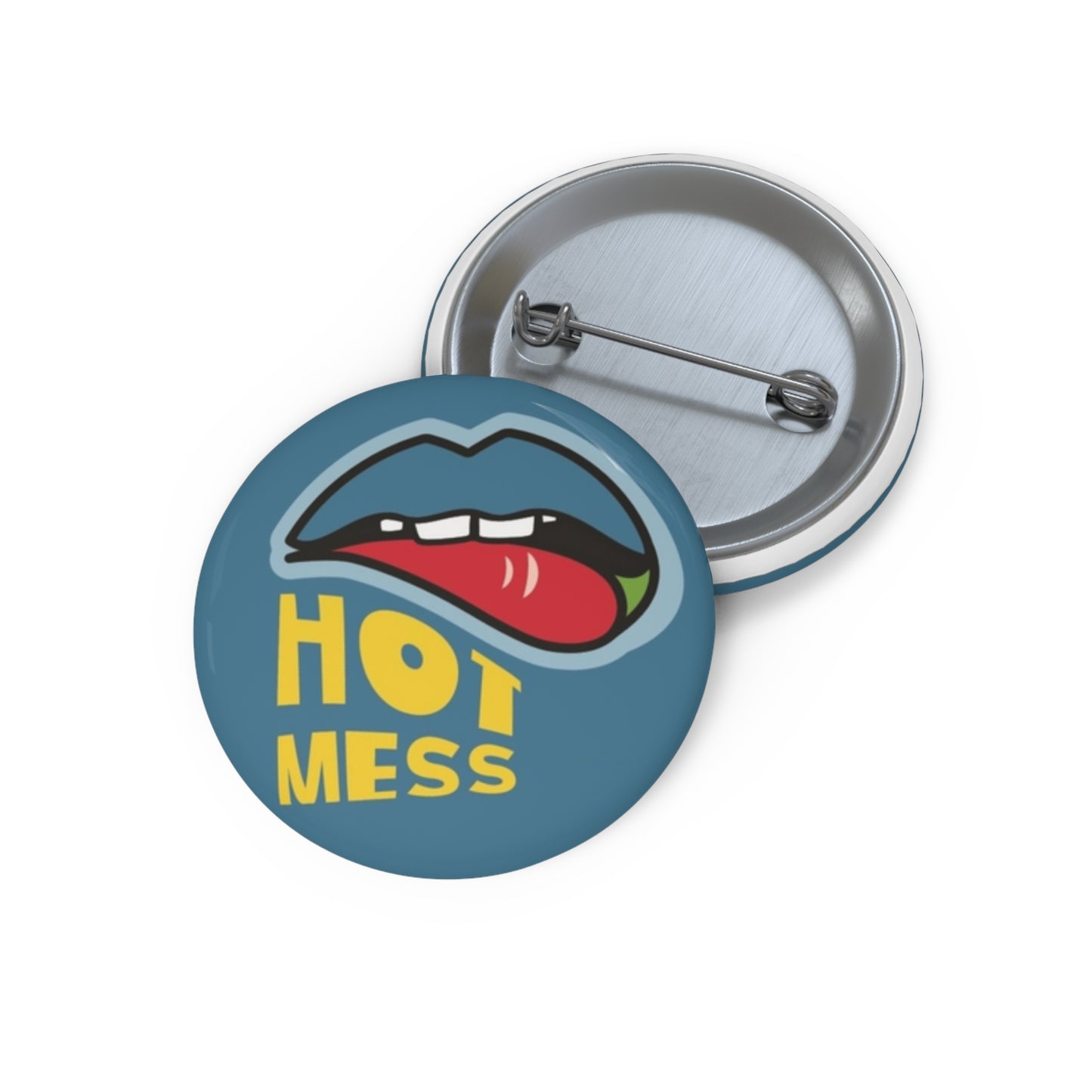 Hot Mess Blue Pin Buttons